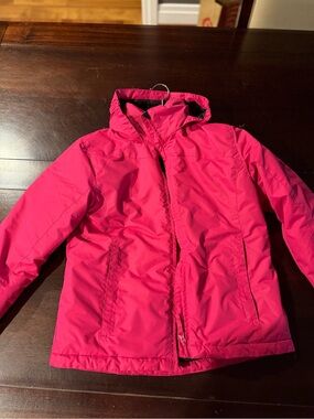 Kids Hooded ski Jacket in Pink